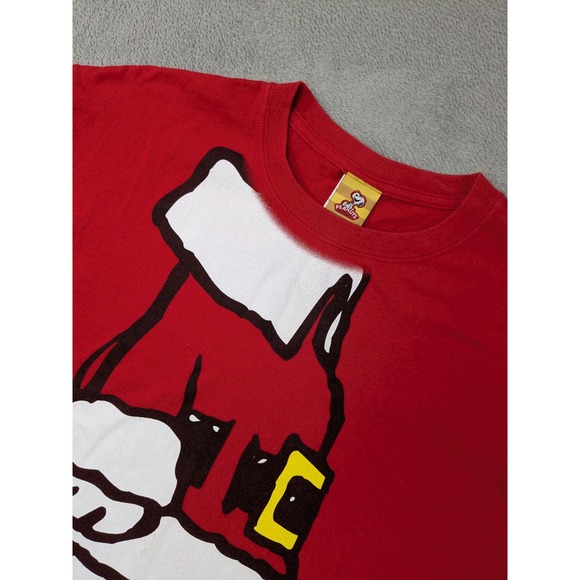 Peanuts Other - Peanuts Joe Cool Santa Snoopy Red Graphic T Shirt Men's Size L Cotton